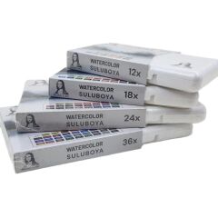 Mona Lisa Profesyonel Sulu Boya Seti 12 Renk – Yüksek Pigmentli, Fırçalı Plastik Kutu (MW12)