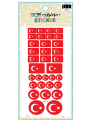 PUTI SHINE STICKER - TURK BAYRAGI 2