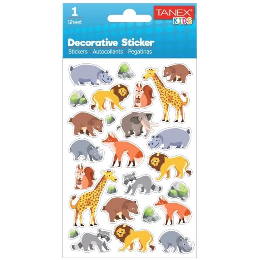 TANEX TNX-25066 PUFFY ORMAN HAYVANLARI STICKER