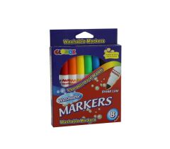 GLOBOX JUMBO KECELI KALEM YIKANABILIR 8 RENK