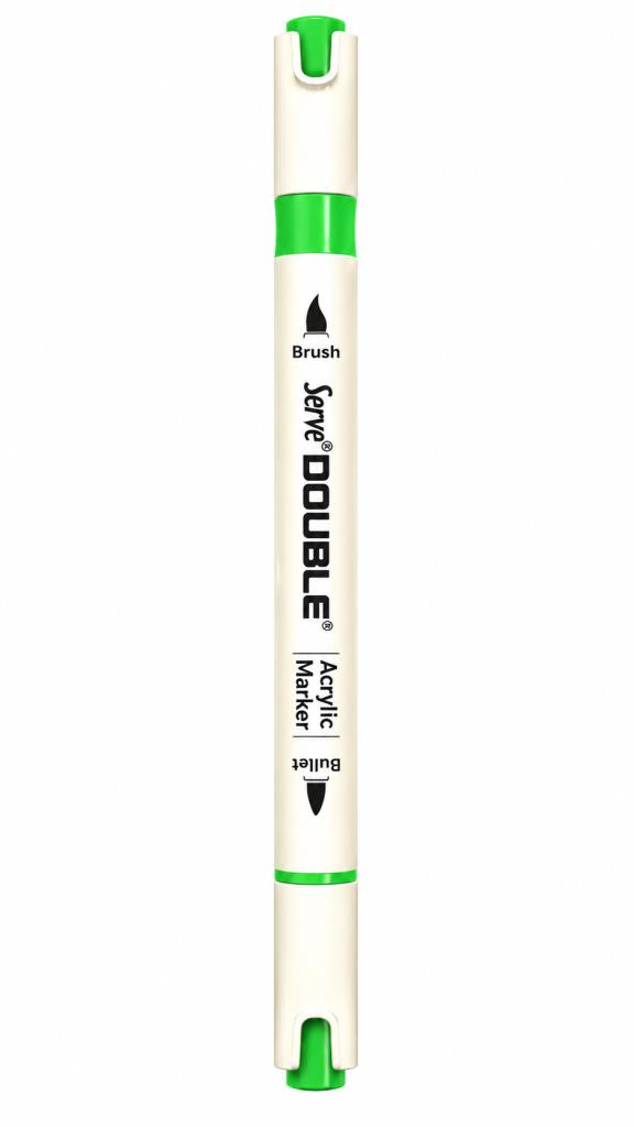 SERVE DOUBLE AKRILIK MARKOR CANLI YESIL G519