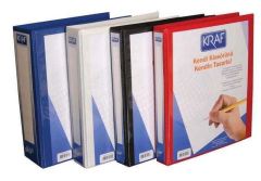 KRAF SUNUM KLASOR A4 2 HALKA 5cm KIRMIZI (1052)