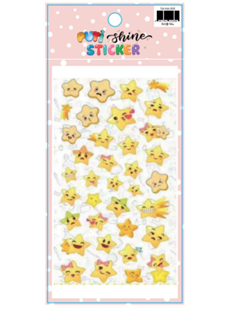 PUTI SHINE STICKER - YILDIZ GULEN YUZLER
