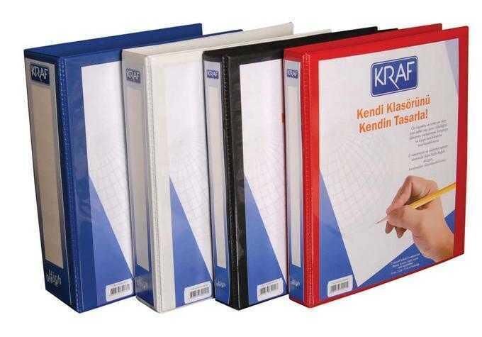 KRAF SUNUM KLASOR A4 4 HALKA 5cm BEYAZ (1054)