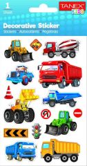 TANEX TNX-25039 PUFFY INŞAAT KAMYONLARI STICKER TE