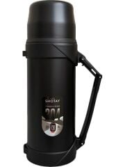 Shotay Adventure 1200 ML Çelik Termos – Outdoor Vakumlu Çift Katmanlı Isı Yalıtımlı Mat Siyah SHT-ST-8213