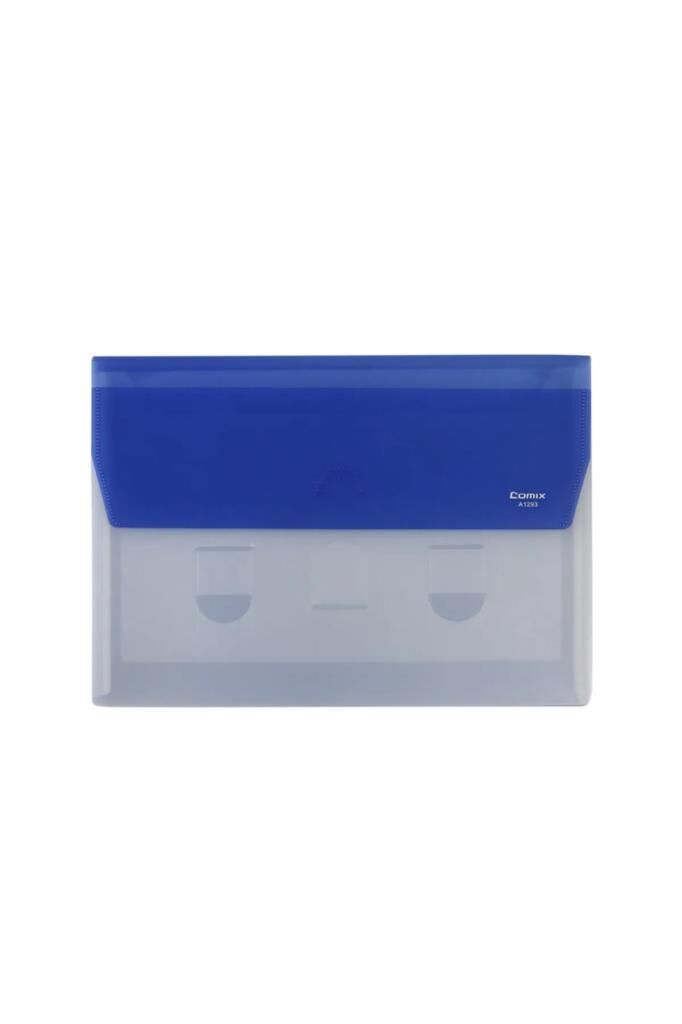 COMIX KADEMELI DOSYA A4 4 CEPLI MAVI (A1293)