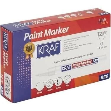 KRAF PAINT MARKER BEYAZ 12 LI KUTU (830)