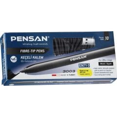 PENSAN KECELI KALEM OFIS TIPI SIYAH 10 LU (3003)