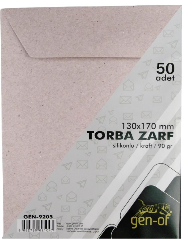 GEN-OF TORBA ZARF 13x17 SLK KRAFT 90GR. 50LI (9205