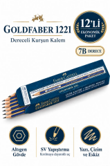 FABER DERECELI KURSUN KALEM 1221 7B GOLD 12 LI