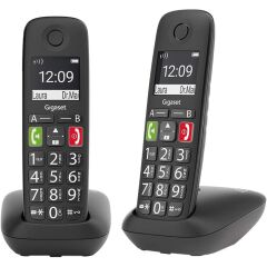 Gigaset E290 Büyük Tuşlu DECT Telsiz Telefon Siyah – Geniş Ekranlı, Yüksek Sesli, ECO DECT