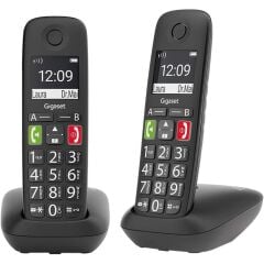 GIGASET TELSIZ DECT TELEFON E290 SIYAH GENIS EKRAN