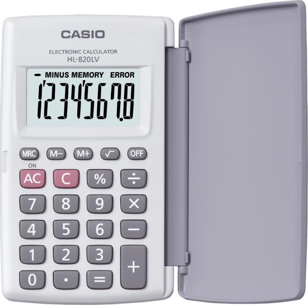 CASIO HESAP MAKINESI CEP TIPI HL-820LV-WE (8 HANE)