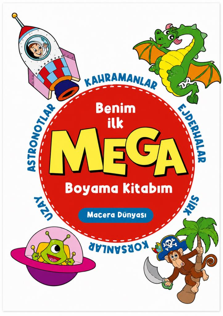 4E MEGA BOYAMA KITABI  MACERA DUNYASI 128 SF.