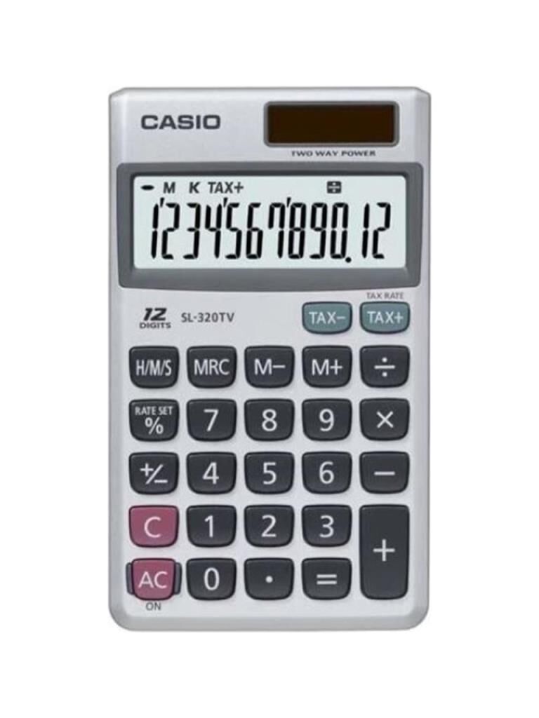 CASIO HESAP MAKINESI CEP TIPI SL-320TV (12 HANE)