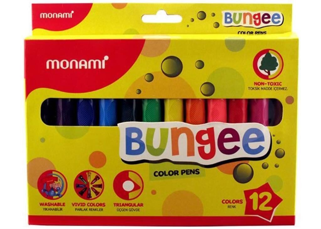 MONAMI KECELI KALEM JUMBO 12 RENK YIKANABILIR