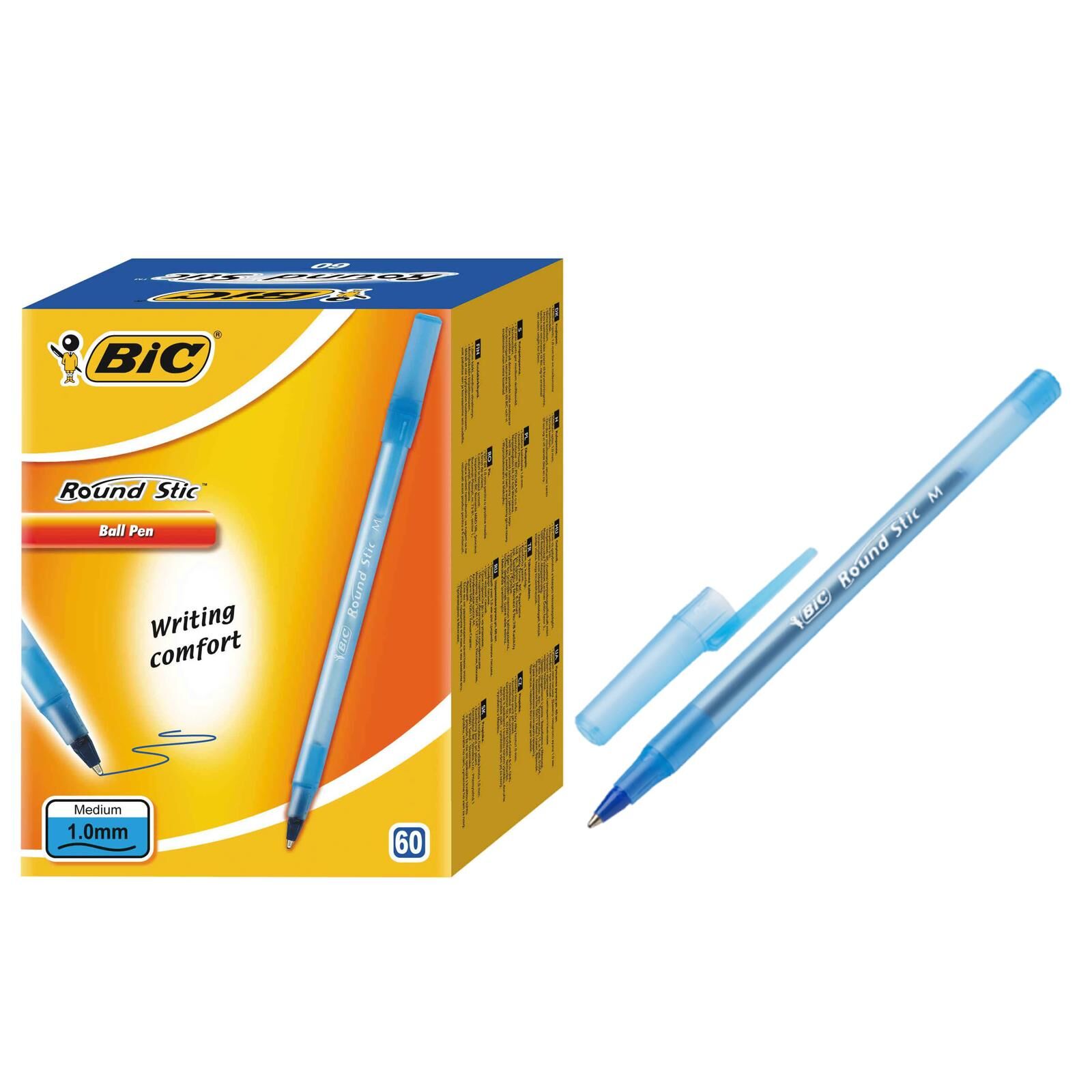 BIC ROUND STICK TUKENMEZ KALEM MAVI 1.0MM 60 LI