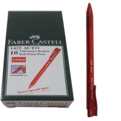 FABER CASTELL AUTO(1425) TUKENMEZ KALEM KRMZI 10LU