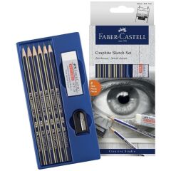 FABER DERECELI KALEM CIZIM SETI 8 PARCA