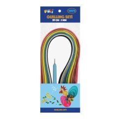 PUTI QUILLING SETI  39 CM  5 MM  12 RENK 120 LI