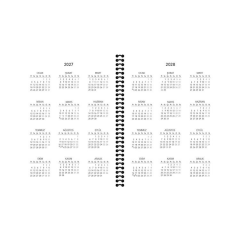 KESKIN AJANDA 20x28 HAFTALIK SPIRALLI KIRMIZI 2027