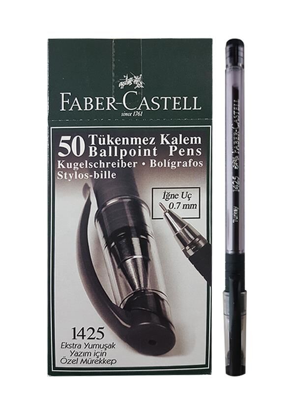 FABER CASTELL (1425) IGNE UC TUKENMEZ SIYAH 50LI