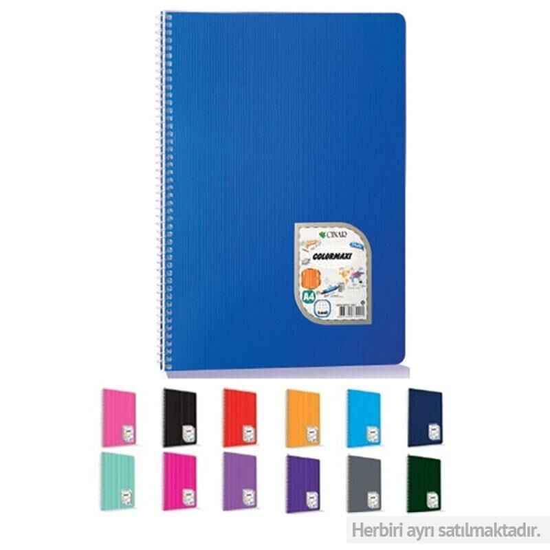 COLORMAXI SPIRALLI DEFTER PP KAPAK A4 144YP KARELI