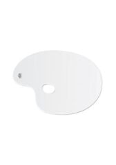 Hatas Akrilik Palet 25x35 cm (03200) – Şeffaf Oval Ressam Boya Paleti