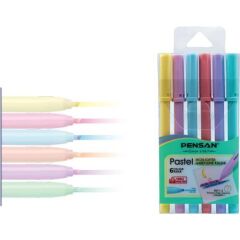 PENSAN FOSFORLU KALEM PASTEL 6 RENK