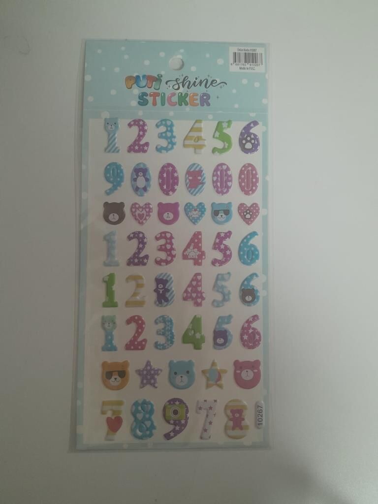 PUTI SHINE STICKER - RAKAMLAR 2