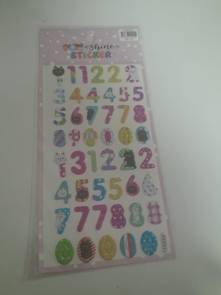 PUTI SHINE STICKER - RAKAMLAR 1