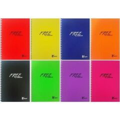 KESKIN SPIRALLI DEFTER PP KAPAK A4 40YP KARELI
