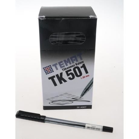 TEMAT TUKENMEZ KALEM SIYAH 50 LI KUTU (TK501)