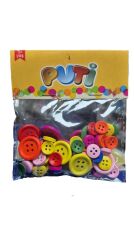 PUTI RENKLI AHSAP DUGME 60 LI (11134)