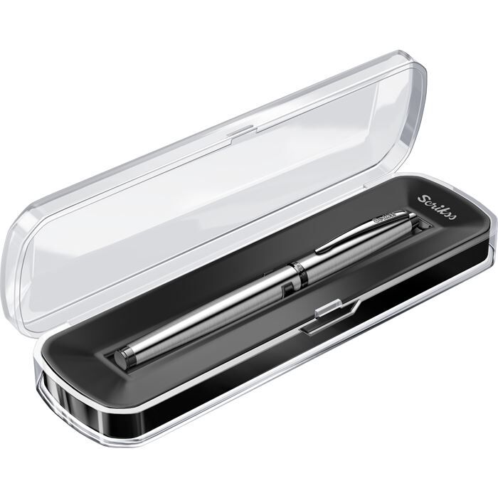 Scrikss Metropolis 800M Roller Kalem Siyah-Krom – Metal Gövde, Safety Refil