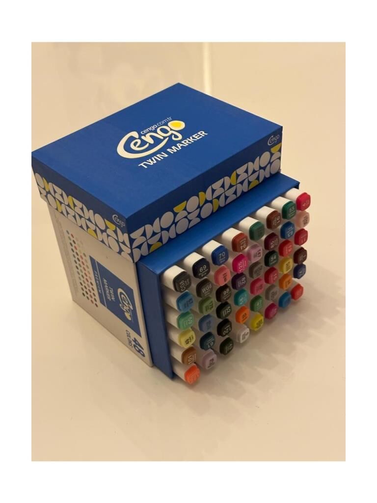CENGO TWIN MARKER CIFT UCLU 48 LI SET CGO-133
