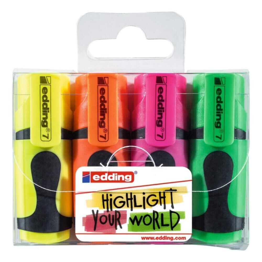 EDDING MINI FOSFORLU KALEM PASTEL 4 LU 12LI KUTU