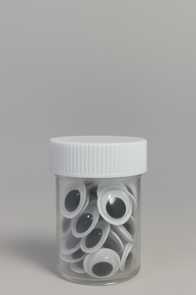 PUTI RENKLI OYNAR GOZ 12 MM  TUP  11431