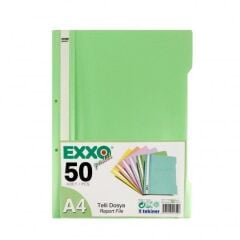 EXXO/DOSY TELLI DOSYA NANE SARI PASTEL 50 LI