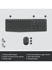 LOGITECH KLAVYE+MOUSE SET MK 235 KABLOSUZ Q