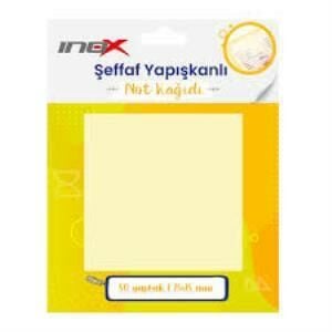 INOX YAPISKANLI NOT KAGIDI 76X76 50 YP.SEFFAF SARI