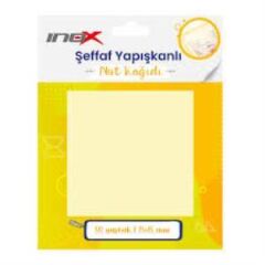 INOX YAPISKANLI NOT KAGIDI 76X76 50 YP.SEFFAF SARI