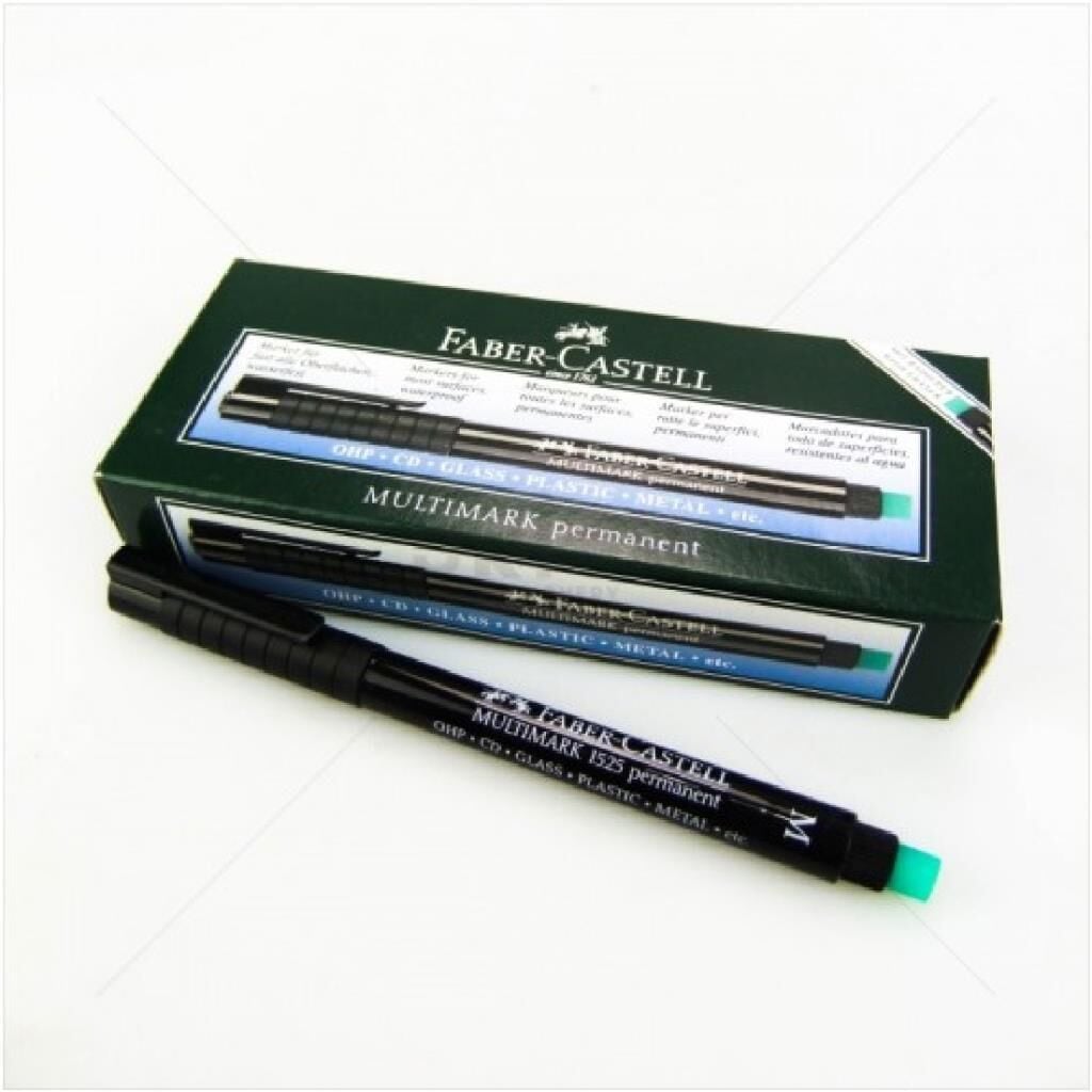 FABER PERMANENT ASETAT KALEMI M YESIL 10 LU KUTU