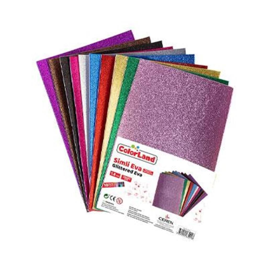 COLORLAND EVA A4 10 RENK SIMLI YAPISKANLI (EVA04)