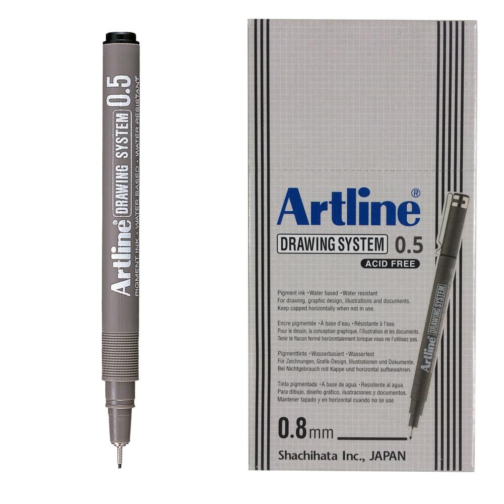ARTLINE CIZIM KALEMI 005mm SIYAH 12LI KUTU (2305)