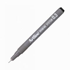 ARTLINE CIZIM KALEMI 03mm SIYAH 1 LI BLS.(233)