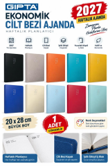 GIPTA AJANDA  EKO.CILT BEZI 20x28 HAFT.(122-ECK)27