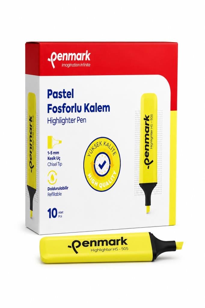 PENMARK FOSFORLU KALEM PASTEL LIMONI10LU HS 505 11