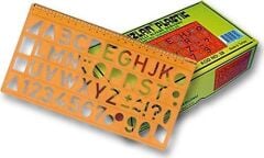 YILDIZLAR HARF SABLONU CETVELLI GENIS 22CM (028)